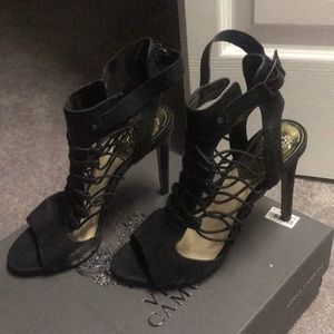 Vince Camuto Black Silk Goat Vc Foss Shoes